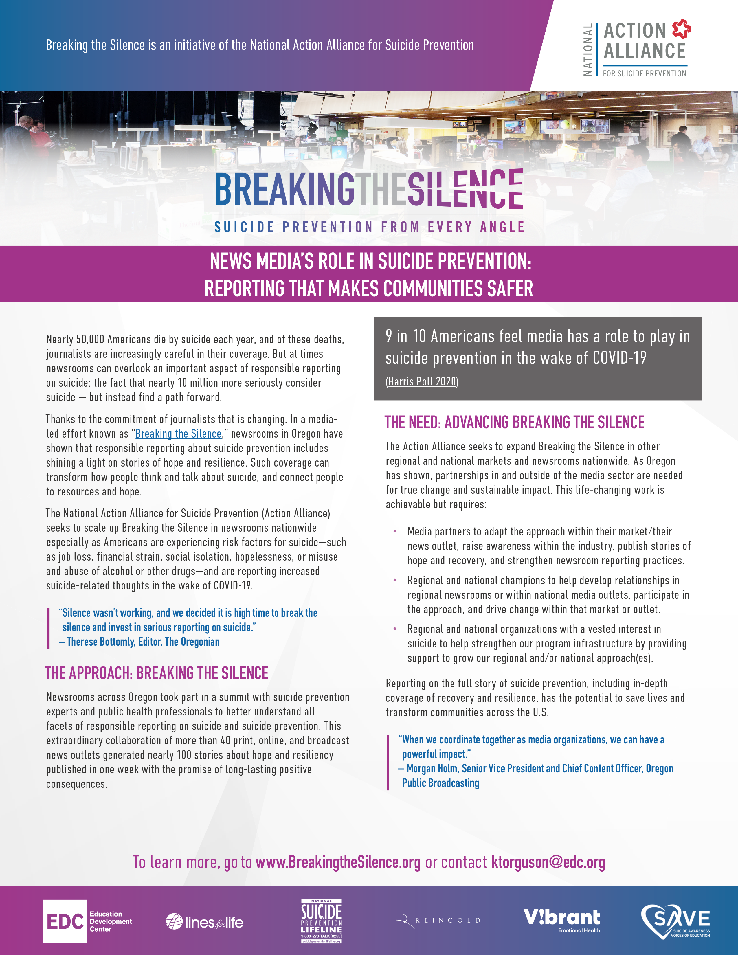 Breaking the Silence: News Media's Role in Suicide Prevention