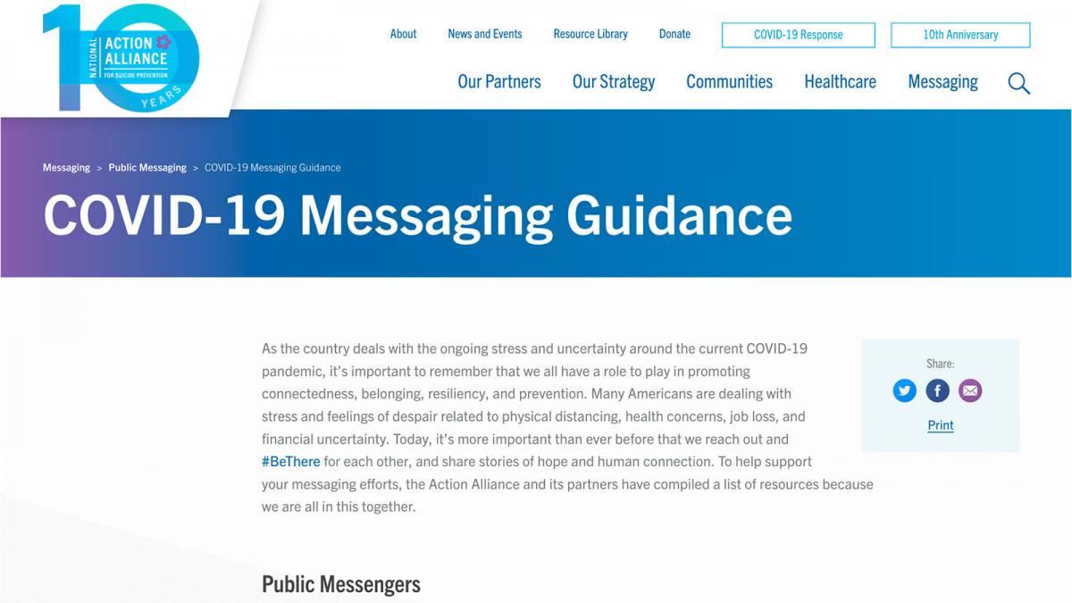COVID-19 Messaging Resources