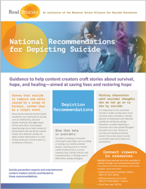 National Recommendations For Depicting Suicide | National Action ...