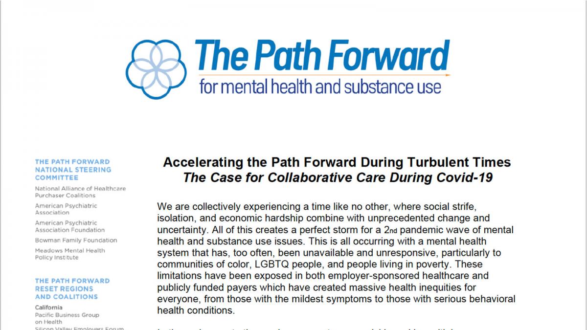 The Path Forward Case for Collaborative Care During Covid-19